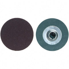 Merit Abrasives - 1-1/2" Disc Diam, 80 Grit, Aluminum Oxide Quick Change Disc - Type S Attaching System, Coated, Medium Grade, 30,000 RPM, R228 Series - Eagle Tool & Supply