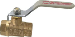 Value Collection - 3/8" Pipe, Full Port, Brass UL Listed Ball Valve - Inline - Two Way Flow, FNPT x FNPT Ends, Lever Handle, 600 WOG, 150 WSP - Eagle Tool & Supply
