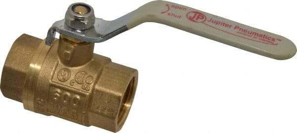 Value Collection - 3/4" Pipe, Full Port, Brass UL Listed Ball Valve - Inline - Two Way Flow, FNPT x FNPT Ends, Lever Handle, 600 WOG, 150 WSP - Eagle Tool & Supply