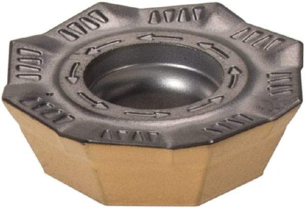 Iscar - OEMT060405 76 Grade IC808 Carbide Milling Insert - TiAlN/AlTiN/TiN Finish, 0.187" Thick, 9/16" Inscribed Circle, 0.51mm Corner Radius - Eagle Tool & Supply