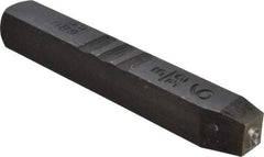 Made in USA - 5/32" Character Size, 9 Character, Heavy Duty Individual Steel Stamp - Steel, Individual - Eagle Tool & Supply