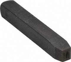 Made in USA - 5/32" Character Size, N Character, Heavy Duty Individual Steel Stamp - Steel, Individual - Eagle Tool & Supply