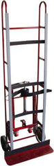PRO-SOURCE - 1,200 Lb Capacity 72-3/4" OAH Vending Truck - 5-1/4 x 24" Base Plate, Steel Handle, Steel, Mold-On Rubber Wheels - Eagle Tool & Supply