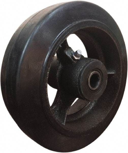 Value Collection - 6 Inch Diameter x 2 Inch Wide, Mold-On Rubber Caster Wheel - 410 Lb. Capacity, 3/4 Inch Axle Diameter, Roller Bearing - Eagle Tool & Supply