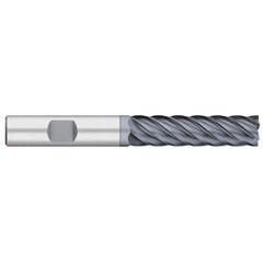 Titan USA - Square End Mills; Mill Diameter (Inch): 3/4 ; Mill Diameter (Decimal Inch): 0.7500 ; Number of Flutes: 6 ; Length of Cut (Inch): 2-1/4 ; Length of Cut (Decimal Inch): 2.2500 ; Material: Solid Carbide - Exact Industrial Supply