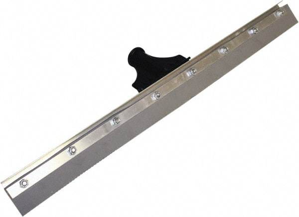 SEYMOUR-MIDWEST - 24" EPDM Blade Floor Squeegee - Threaded End, Single Edge, Gray, Aluminum Holder - Eagle Tool & Supply