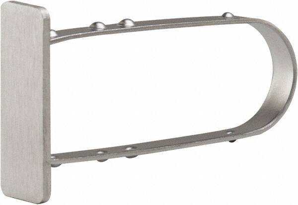 ECONOCO - 3/4" Wide, Open Shelving Accessory/Component - Steel, Satin Chrome Finish, 2" Long, Use with 1/2" x 1-1/2" Rectangular Tubing - Eagle Tool & Supply