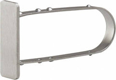 ECONOCO - 3/4" Wide, Open Shelving Accessory/Component - Steel, Satin Chrome Finish, 2" Long, Use with 1/2" x 1-1/2" Rectangular Tubing - Eagle Tool & Supply