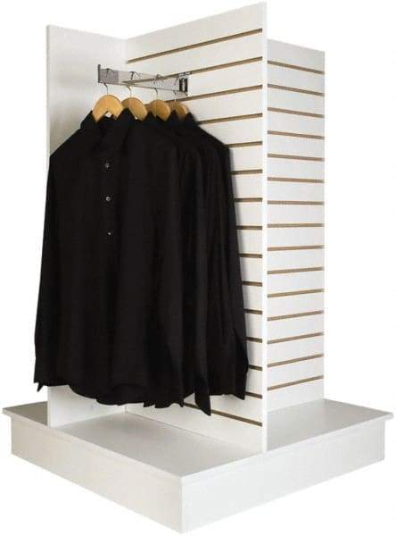 ECONOCO - 36" Wide, 54 High, Open Shelving Accessory/Component - Melanime Density Fiberboard, 36" Deep, Use with Slatwall Accessories - Eagle Tool & Supply