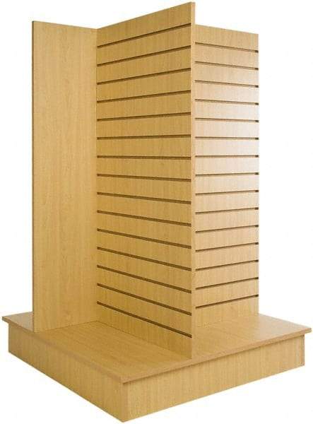 ECONOCO - 36" Wide, 54 High, Open Shelving Accessory/Component - Melanime Density Fiberboard, 36" Deep, Use with Slatwall Accessories - Eagle Tool & Supply