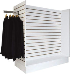 ECONOCO - 49-1/4" Wide, 54 High, Open Shelving Accessory/Component - Melanime Density Fiberboard, 24" Deep, Use with Slatwall Accessories - Eagle Tool & Supply