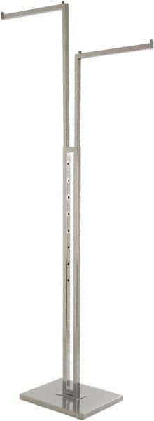 ECONOCO - 72 High, Open Shelving Accessory/Component - Steel, Chrome Finish, Use with Free Standing Garment Rack - Eagle Tool & Supply