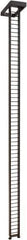ECONOCO - 1-1/2" Wide, 87-1/2 High, Open Shelving Accessory/Component - Steel, Matte Finish, 7-1/2" Deep, Use with Mini-Ladder System - Eagle Tool & Supply