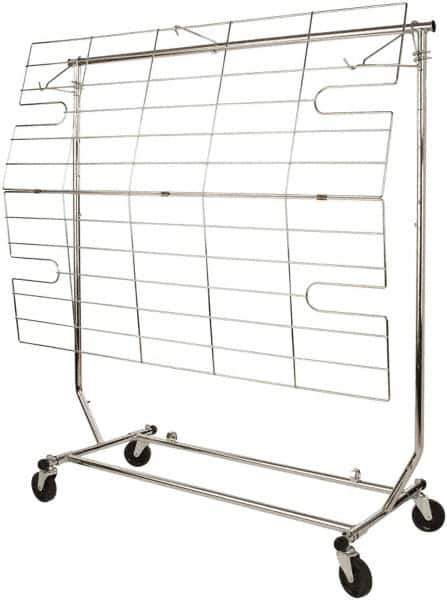 ECONOCO - 38 High, Open Shelving Accessory/Component - Steel, Chrome Finish, 50" Long, Use with RCS/1, RCS/2, RCW/4 - Eagle Tool & Supply