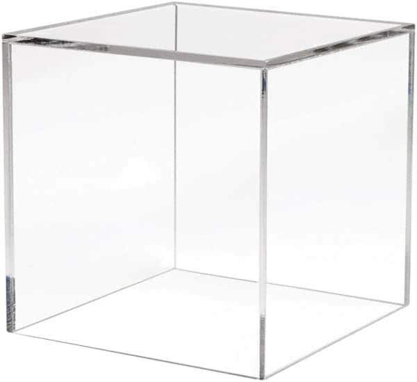 ECONOCO - 8" High x 8" Wide x 8" Deep, Display Cube Plastic Shelving - Clear - Eagle Tool & Supply