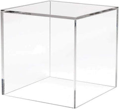 ECONOCO - 8" High x 8" Wide x 8" Deep, Display Cube Plastic Shelving - Clear - Eagle Tool & Supply