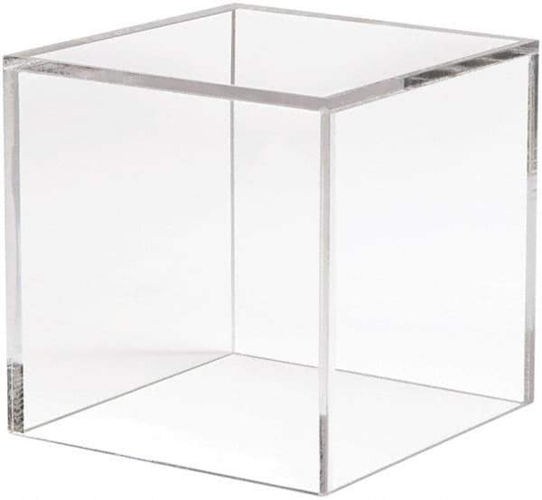ECONOCO - 6" High x 6" Wide x 6" Deep, Display Cube Plastic Shelving - Clear - Eagle Tool & Supply
