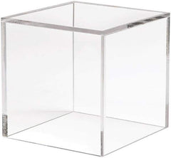 ECONOCO - 6" High x 6" Wide x 6" Deep, Display Cube Plastic Shelving - Clear - Eagle Tool & Supply