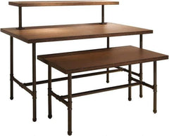 ECONOCO - 54" Long x 14" Wide x 12" High Stationary Table Nesting Topper - Dark Brown, Melamine Top - Eagle Tool & Supply