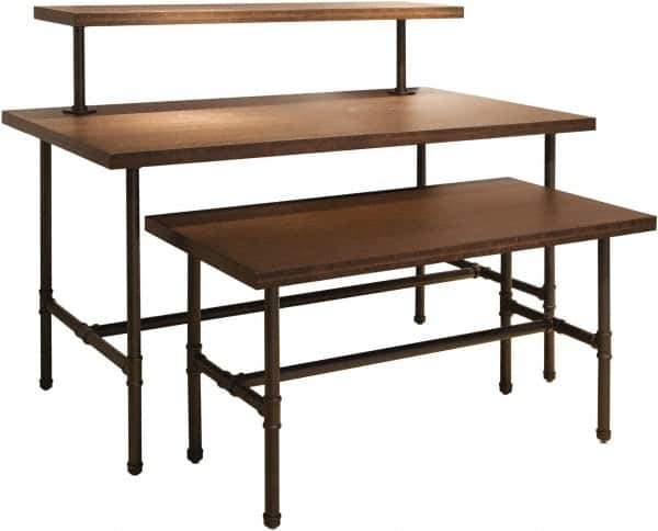 ECONOCO - 48" Long x 24" Wide x 24" High Stationary Nesting Table - Dark Brown, Melamine Top - Eagle Tool & Supply