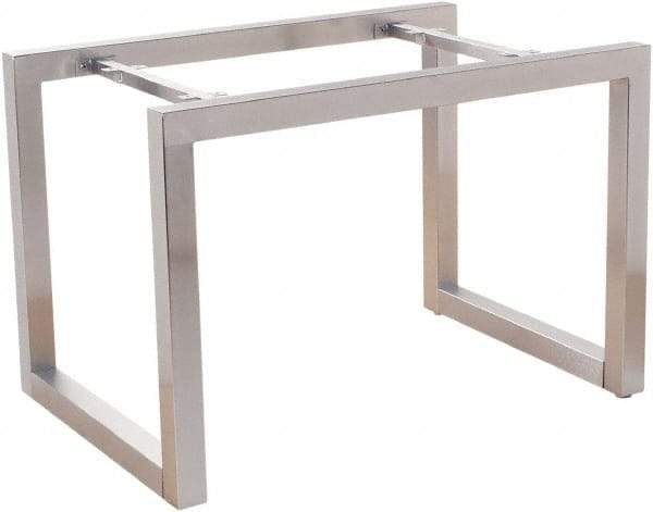 ECONOCO - 36" Long x 24" Wide x 24" High Stationary Display Table Frame - Satin Chrome, Steel Frame - Eagle Tool & Supply