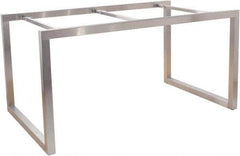 ECONOCO - 60" Long x 36" Wide x 30" High Stationary Display Table Frame - Satin Chrome, Steel Frame - Eagle Tool & Supply