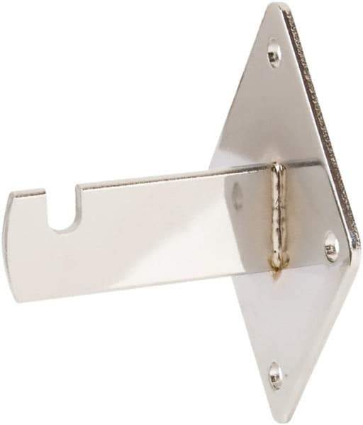 ECONOCO - Chrome Coated Wall Bracket - 3-3/4" Long, 3" Wide - Eagle Tool & Supply