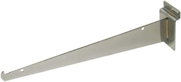 ECONOCO - Satin Chrome Coated Shelf Bracket - 12" Long - Eagle Tool & Supply