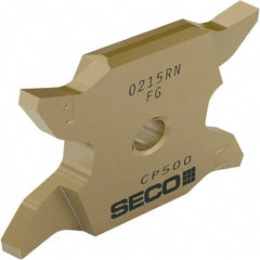 Seco - 2503010X4GKL Grade TGH1050, 0.08" Cutting Width Carbide Grooving Insert - 0.256" Max Depth of Cut, Left Hand, 0.1mm Corner Radius - Eagle Tool & Supply