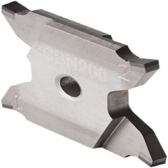 Seco - 2503015X4GKR Grade CBN200, 0.08" Cutting Width PCBN Grooving Insert - 0.256" Max Depth of Cut, Right Hand, 0.15mm Corner Radius - Eagle Tool & Supply