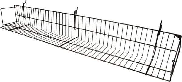 ECONOCO - 6-1/2 High, Open Shelving Accessory/Component - Steel, Epoxy Finish, 47-1/2" Long, Use with Slatwall, Gridwall or Slotted Standard Brackets - Eagle Tool & Supply