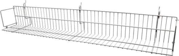 ECONOCO - 6-1/2 High, Open Shelving Accessory/Component - Steel, Epoxy Finish, 47-1/2" Long, Use with Slatwall, Gridwall or Slotted Standard Brackets - Eagle Tool & Supply