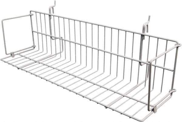 ECONOCO - 6-1/2 High, Open Shelving Accessory/Component - Steel, Epoxy Finish, 23-1/2" Long, Use with Slatwall, Gridwall or Slotted Standard Brackets - Eagle Tool & Supply