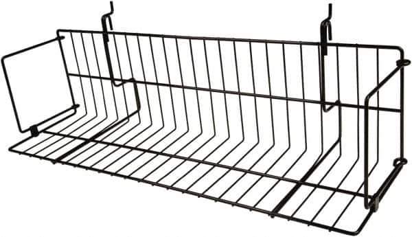 ECONOCO - 6-1/2 High, Open Shelving Accessory/Component - Steel, Epoxy Finish, 23-1/2" Long, Use with Slatwall, Gridwall or Slotted Standard Brackets - Eagle Tool & Supply