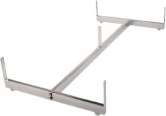 ECONOCO - 24-1/2" Wide, Open Shelving Accessory/Component - Steel, Chrome Finish, 49-1/2" Long, Use with Grid Panels - Eagle Tool & Supply