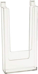 ECONOCO - 4" Wide x 13/16" Deep x 9" High, 1 Compartment, Acrylic Literature Holder - Clear, 4" Compartment Width x 13/16" Compartment Depth x 8-1/4" Compartment Height - Eagle Tool & Supply