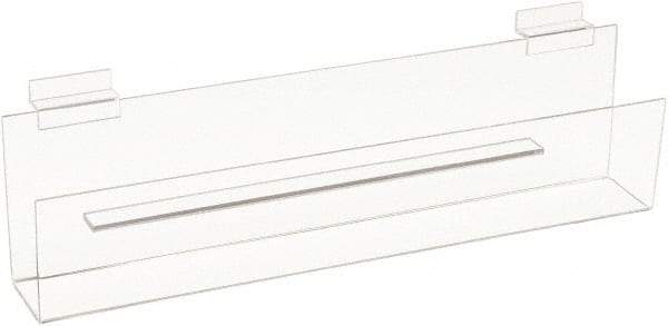 ECONOCO - 16" Wide x 2" Deep x 4" High, Acrylic Greeting Card Shelf - Clear - Eagle Tool & Supply