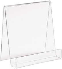 ECONOCO - 5-1/2" Wide x 6" High, Acrylic Display Easel - Clear - Eagle Tool & Supply