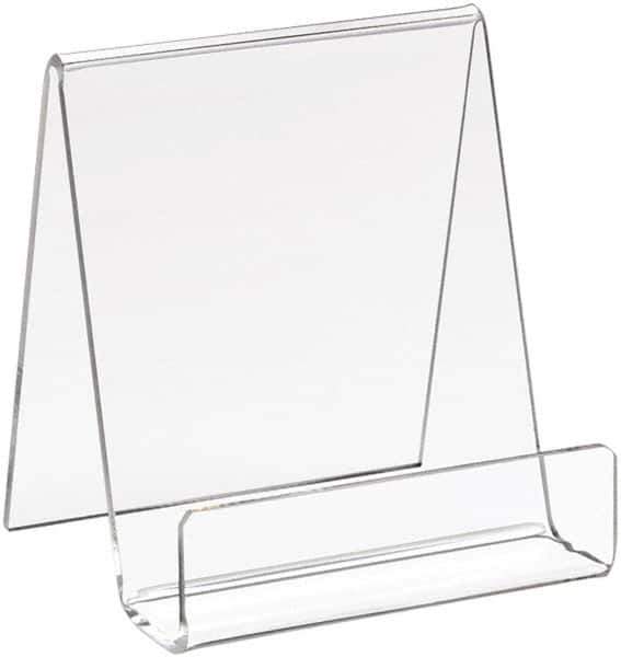 ECONOCO - 3-1/2" Wide x 4" High, Acrylic Display Easel - Clear - Eagle Tool & Supply