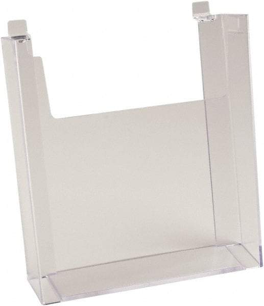 ECONOCO - 8-1/2" Wide x 2-1/4" Deep x 11" High, 1 Compartment, Acrylic Literature Holder - Clear, 8-7/8" Compartment Width x 2-1/4" Compartment Depth x 9-5/8" Compartment Height - Eagle Tool & Supply