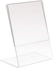 ECONOCO - 5-1/2 Inch Wide x 7 Inch High Sign Compatibility, Acrylic Round Frame Counter Top Sign Holder - Clear, 7 Inch Holder Height, Holds 1 Sign - Eagle Tool & Supply