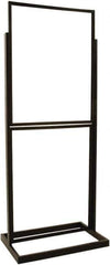 ECONOCO - 22 Inch Wide x 28 Inch High Sign Compatibility, Steel Square Frame Double Bulletin Sign Holder - Matte Black, 56 Inch Holder Height, Holds 2 Signss - Eagle Tool & Supply