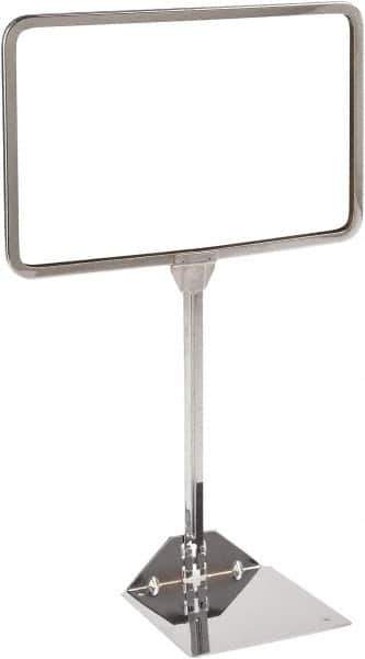 ECONOCO - 11 Inch Wide x 7 Inch High Sign Compatibility, Acrylic Round Frame Sign Holder - Clear, 7 Inch Holder Height, Holds 1 Sign - Eagle Tool & Supply