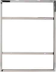 ECONOCO - 22 Inch Wide x 28 Inch High Sign Compatibility, Steel Square Frame Sign Holder - Chrome, 28 Inch Holder Height, Holds 1 Sign - Eagle Tool & Supply