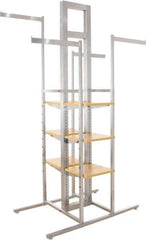ECONOCO - 8 Shelf, 4-Way Display Rack - 24" Wide x 72" High x 44" Deep - Eagle Tool & Supply