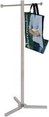 ECONOCO - Chrome Shopping Bag Display Rack - 19-1/2" Wide x 45" High - Eagle Tool & Supply