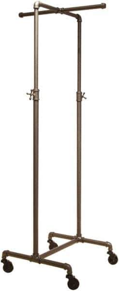 ECONOCO - Gray 2-Way Cross Bar Display Rack - 21" Wide x 72" High x 21" Deep - Eagle Tool & Supply