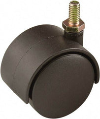 ECONOCO - 2" Diam Stem Mount Dual Swivel Caster - Plastic, 70 Lb Capacity, 5/16 x 5/8" Threaded Stem - Eagle Tool & Supply