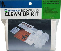 Ability One - 9 Piece, 1 Person, Body Fluid Clean-Up First Aid Kit - Plastic Bag - Eagle Tool & Supply