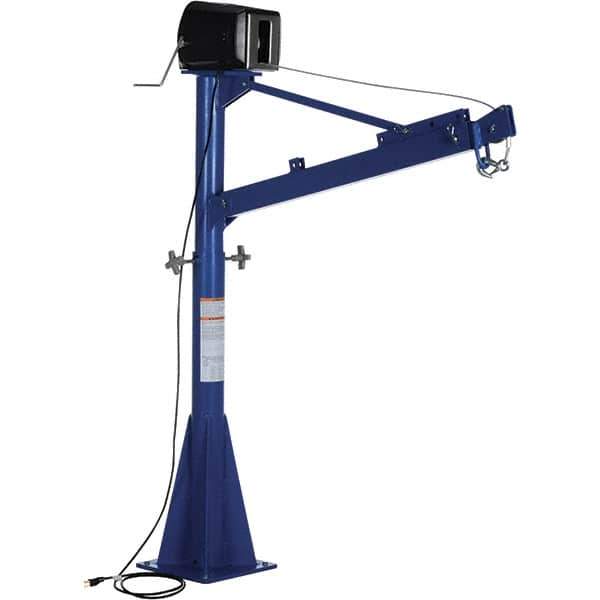 Vestil - 1,500 Lb Load Capacity, Steel Jib Crane - 5' 9/16" Span - Eagle Tool & Supply